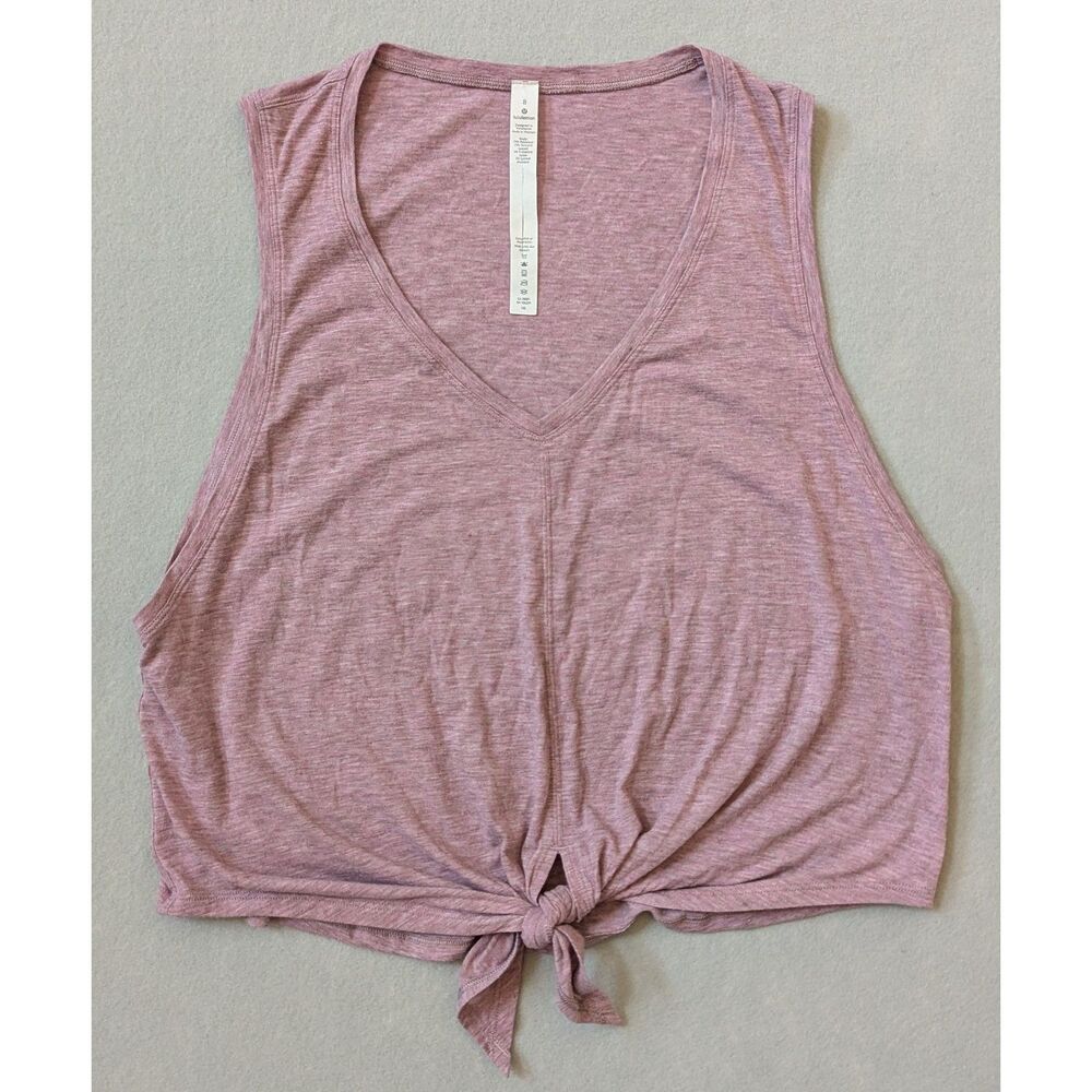 lululemon Knot Gonna Fly Tank Heathered Figue Size 8